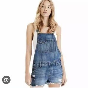 American Eagle Outfitters Blue Denim Romper